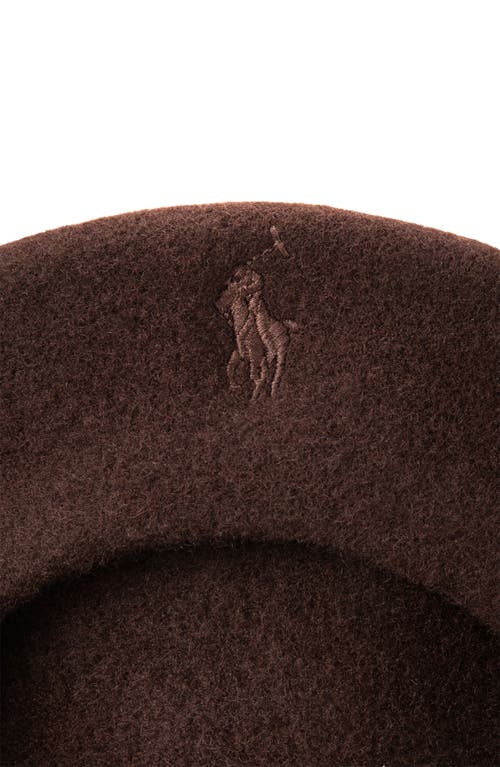 Polo Ralph Lauren Icons Wool Beret In Brown