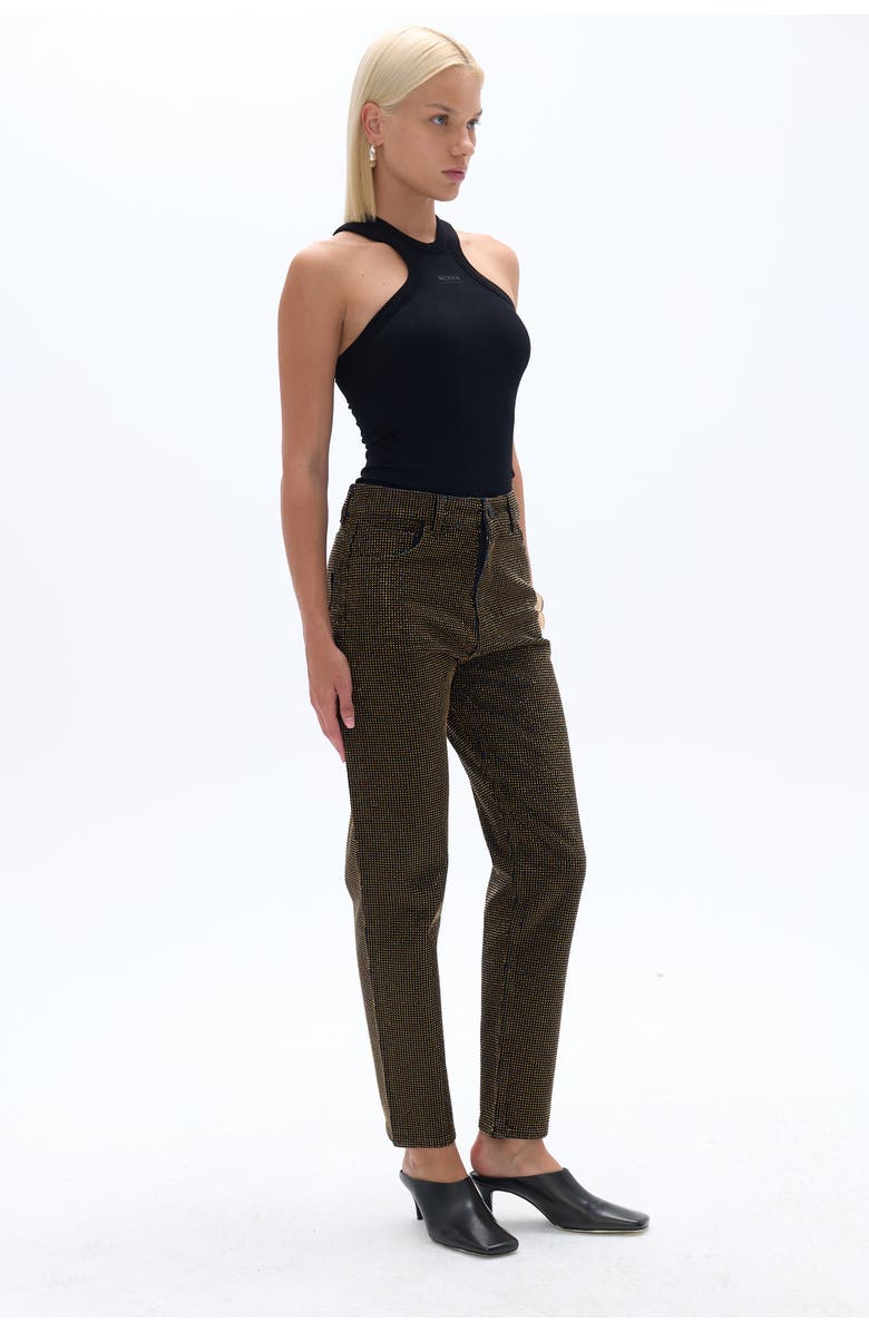 Nocturne Stone Embroidered Mom Fit Jeans, Alternate, color, 