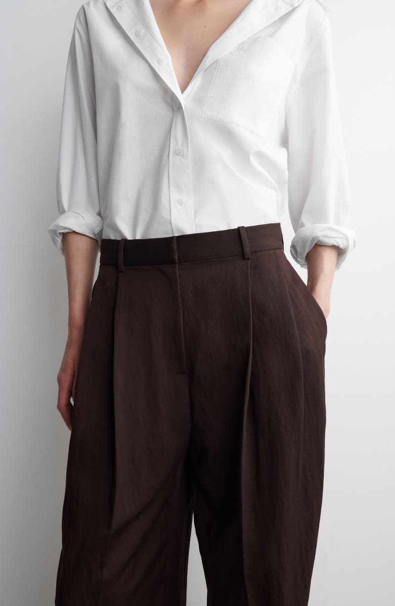 COS Pleated Wide Leg Pants, Main, color, Red Dark