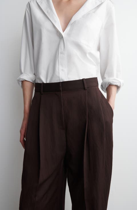 Pleated Wide Leg Pants