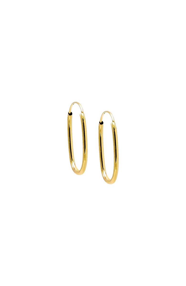 BY ADINA EDEN Solid Endless Oval Shape Hoop Earring 14K, Main, color,