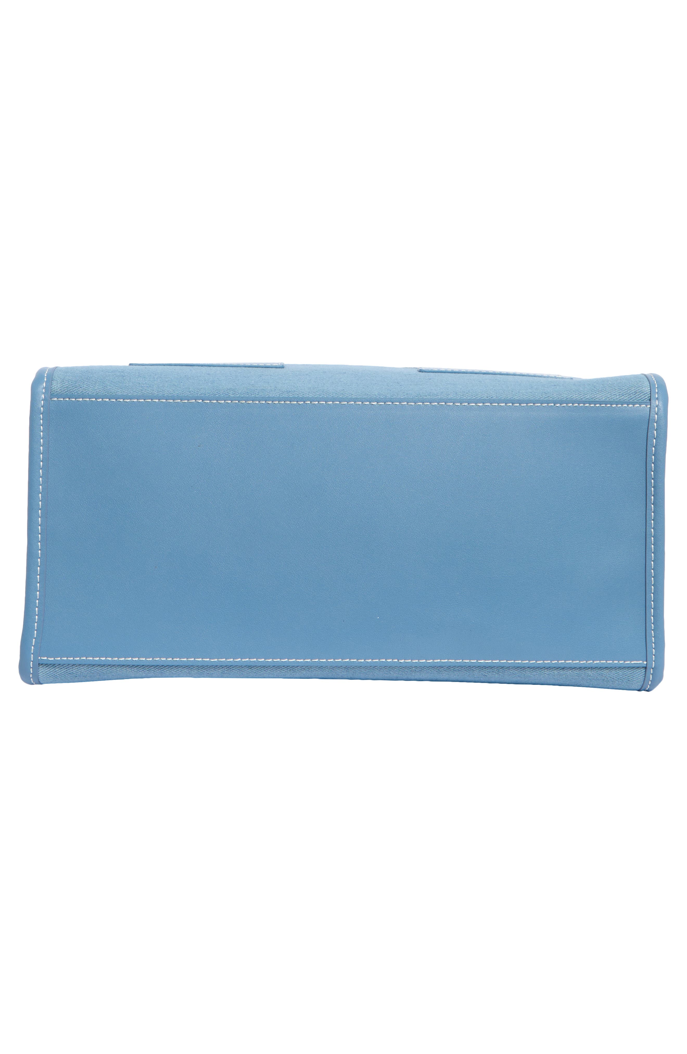 Large Boxy Denim Tote Bag, Alternate, color, LIGHT BLUE