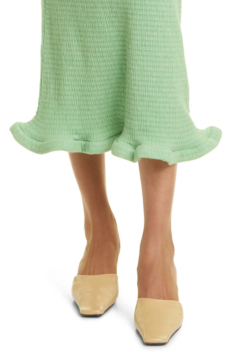 Jil Sander Ruffle Hem Jersey Midi Tank Dress, Alternate, color, 