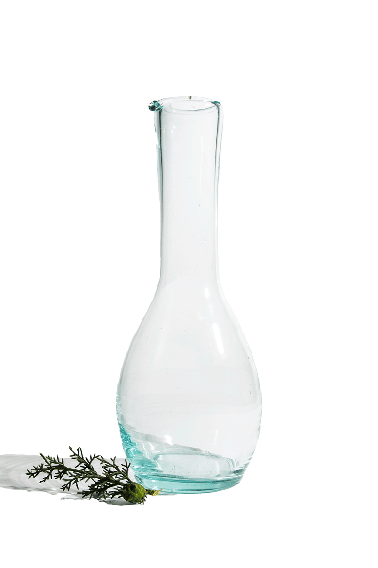 Divers Recycled Glass Tall Bottle Carafe, Main, color, Clear