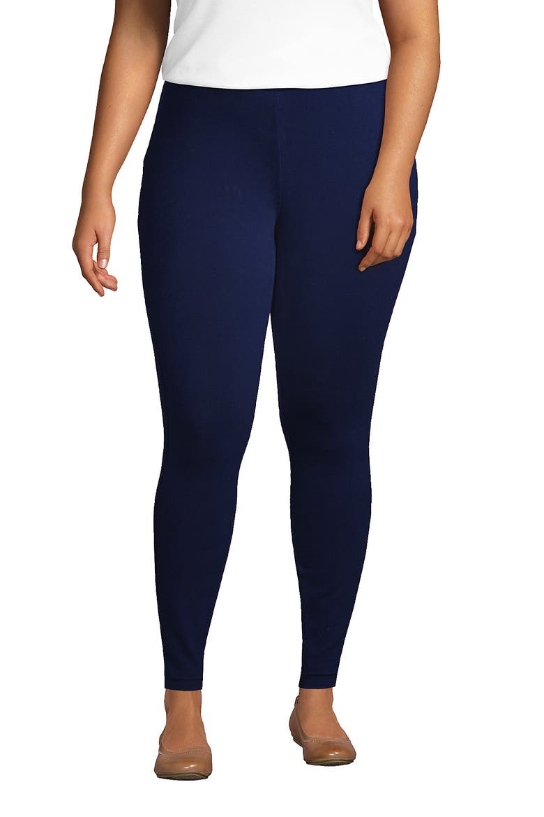 Plus Size Starfish Mid Rise Knit Leggings, Main, color, Deep Sea Navy