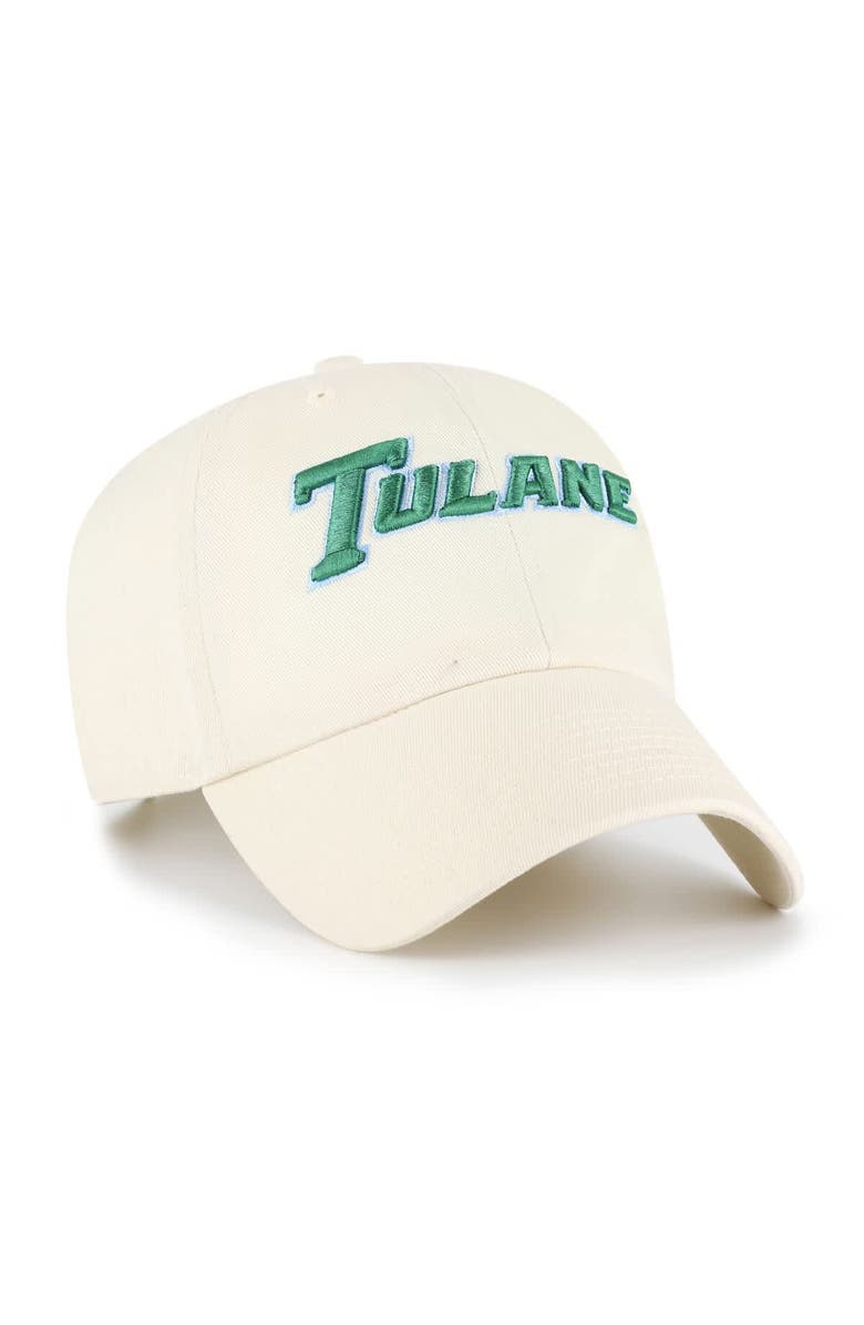 '47 Men's '47 Sand Tulane Green Wave Clean Up Adjustable Hat, Alternate, color, Sand