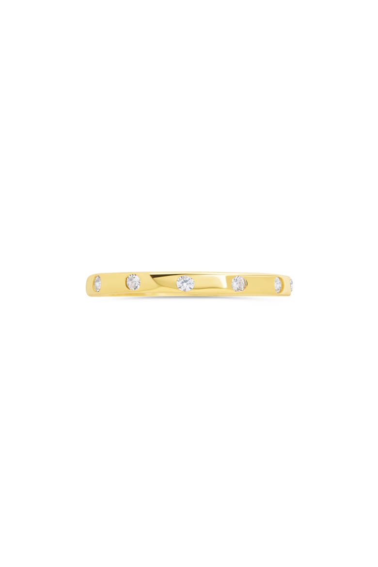 Mindy Cubic Zirconia Studded Band Ring, Alternate, color, GOLD