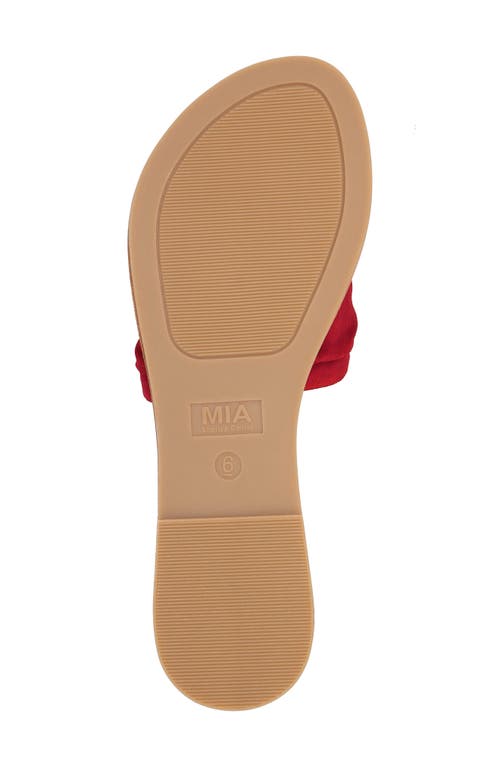 Mia Tiffani Slide Sandal In Red