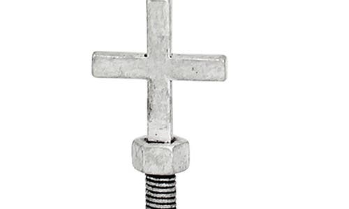 Allsaints Screw Cross Pendant Necklace