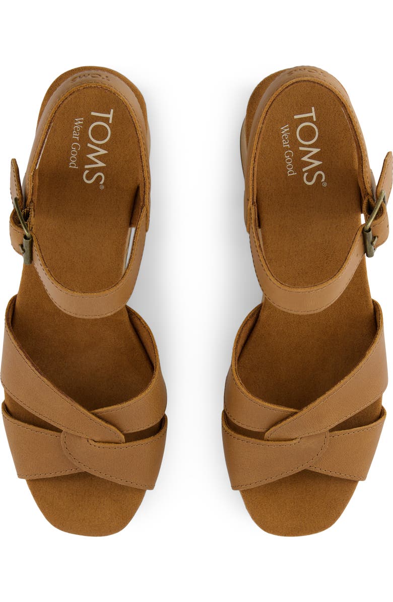 TOMS Isla Platform Sandal, Alternate, color, Brown