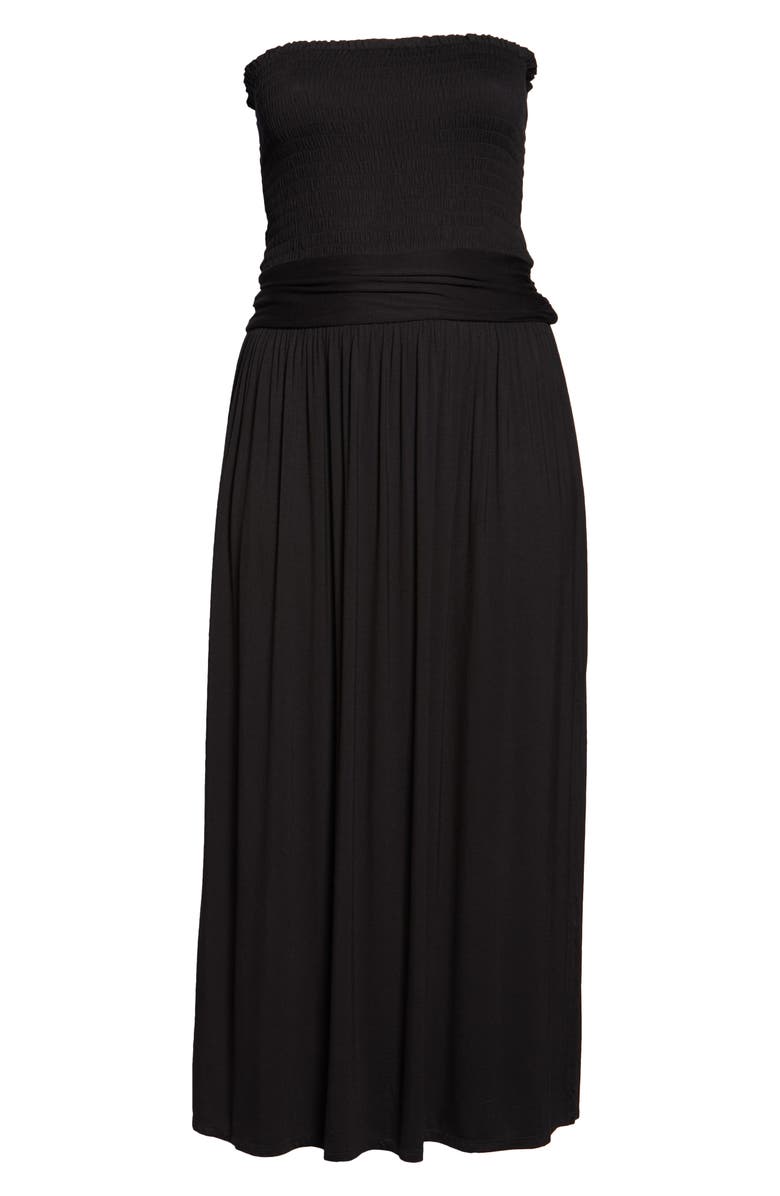 BP. Strapless Smocked Maxi Dress, Alternate, color, 