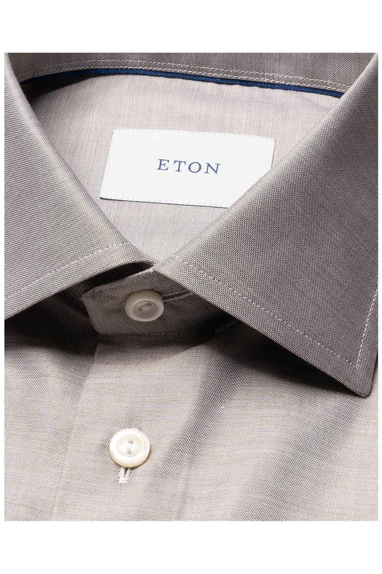 Contemporary Fit End on End Cotton Shirt, Alternate, color, MEDIUM BROWN