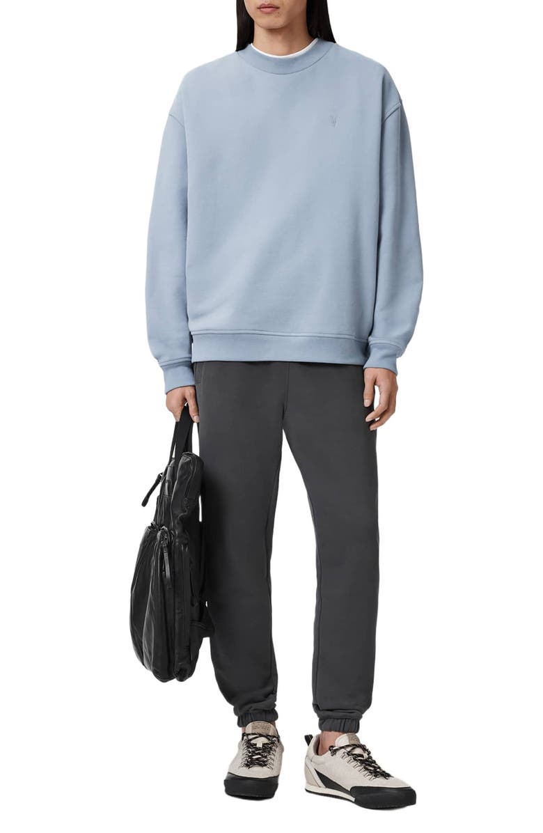 AllSaints Asher Crewneck Sweatshirt, Alternate, color, Maya Blue