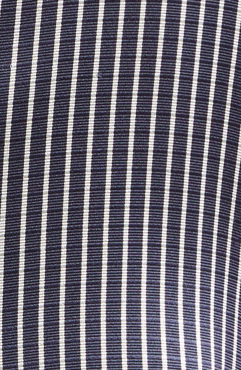 TOM FORD Stripe Fluid Silk Faille Jacket, Alternate, color, Combo Black / Ivory