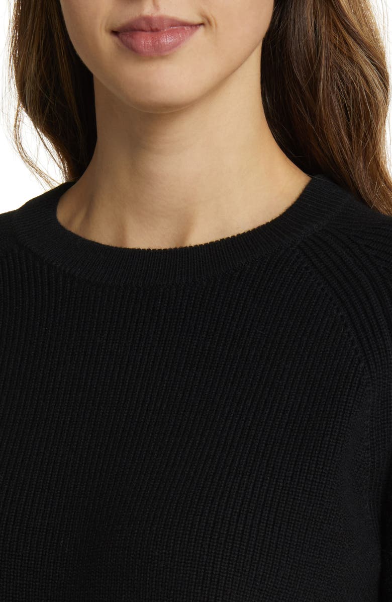 Nordstrom Rib Organic Cotton & Merino Wool Sweater, Alternate, color, 
