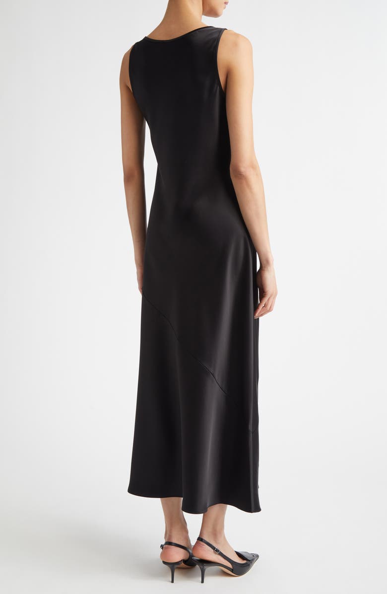 ST. JOHN Sarah Liquid Satin Dress, Alternate, color, Black