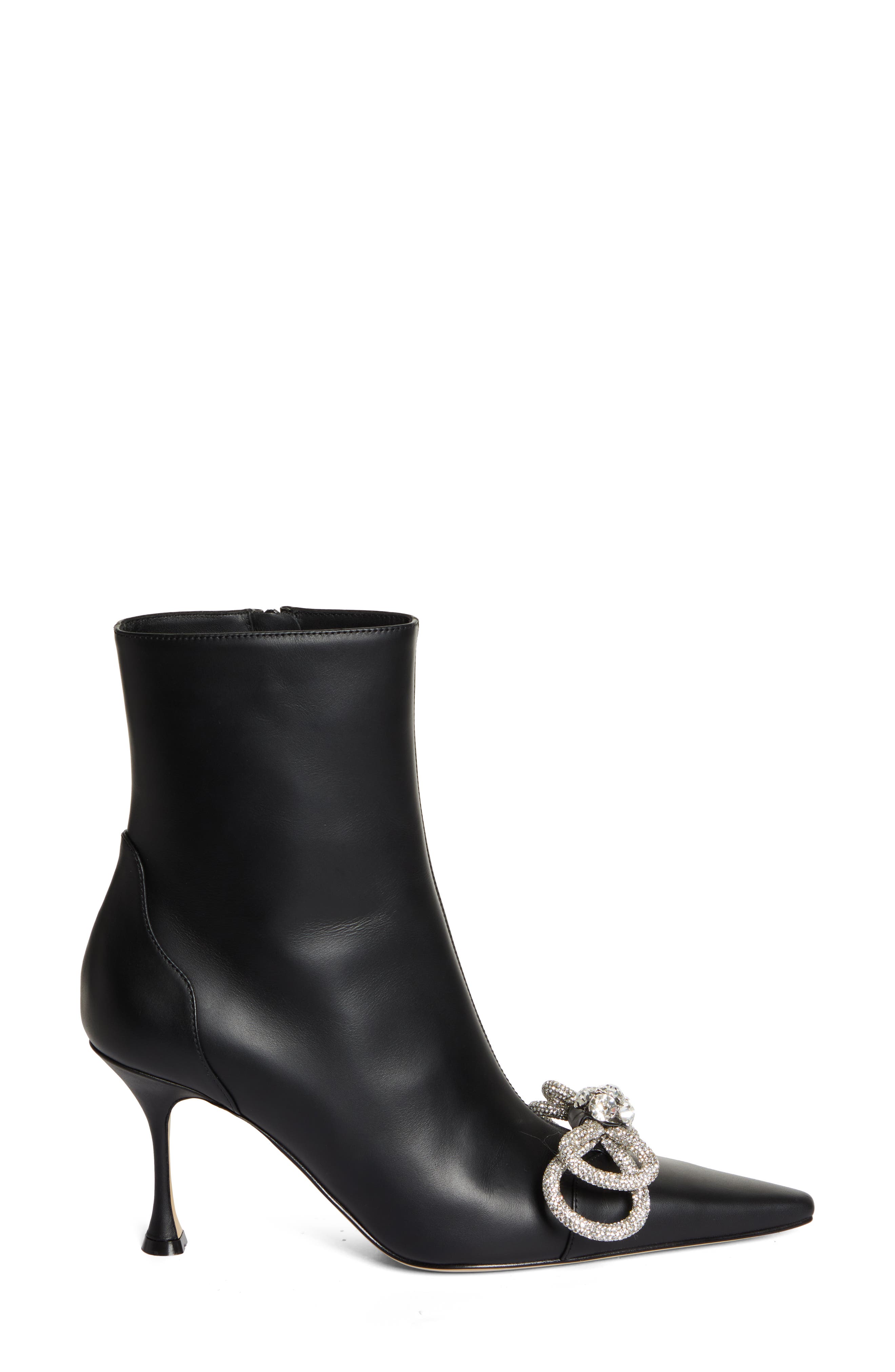 Mach & Mach Crystal Embellished Double Bow Bootie, Alternate, color, 