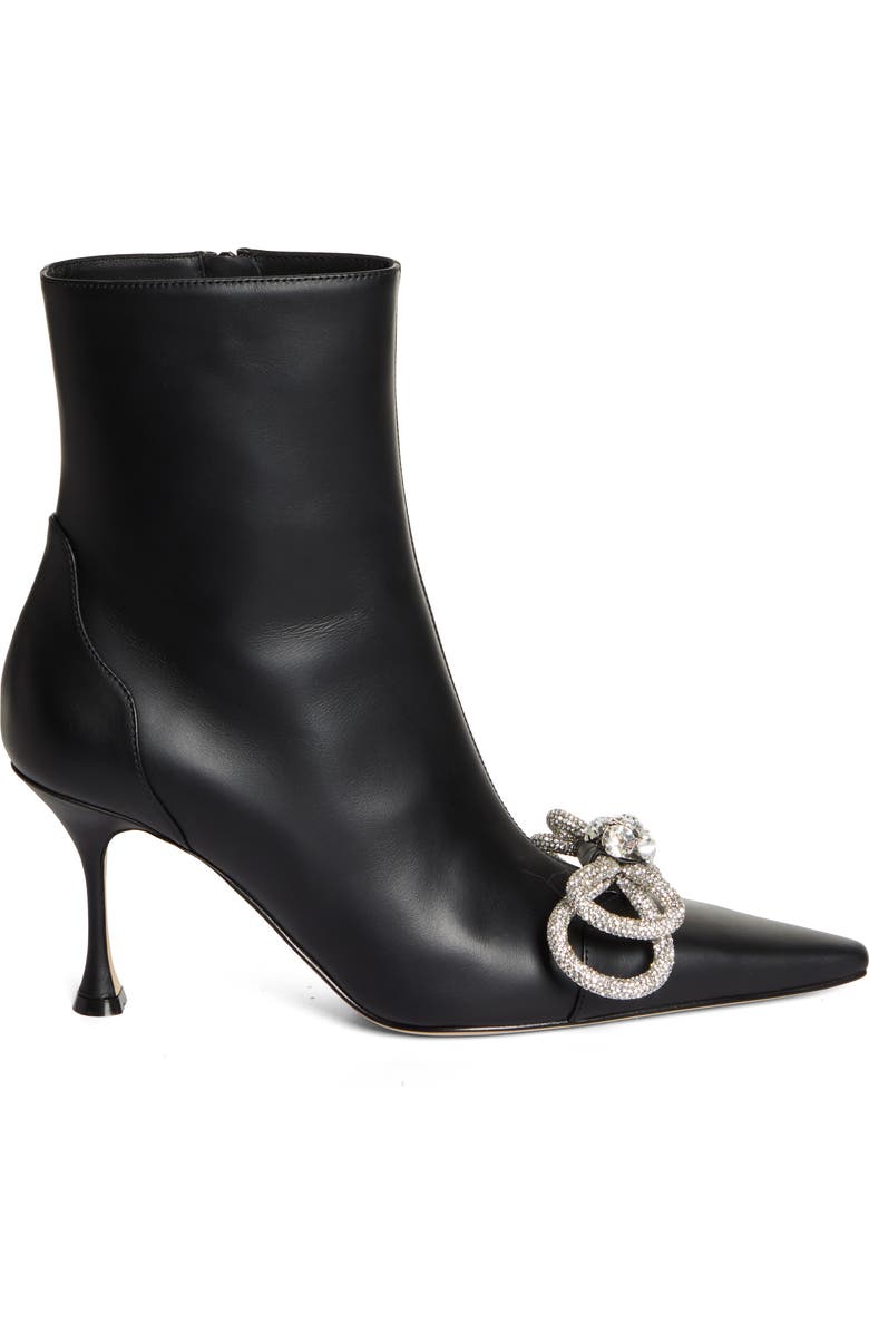 Mach & Mach Crystal Embellished Double Bow Bootie, Alternate, color,