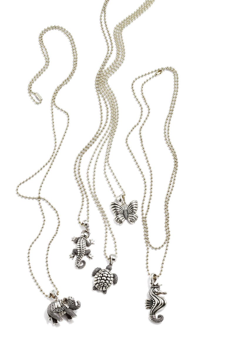 Rare Wonders Long Talisman Necklace, Alternate, color, SILVER/ ELEPHANT