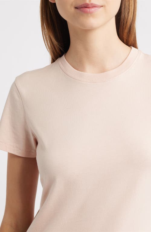 Frame Womens Pink Sand The Baby Tee Cotton-jersey T-shirt In White