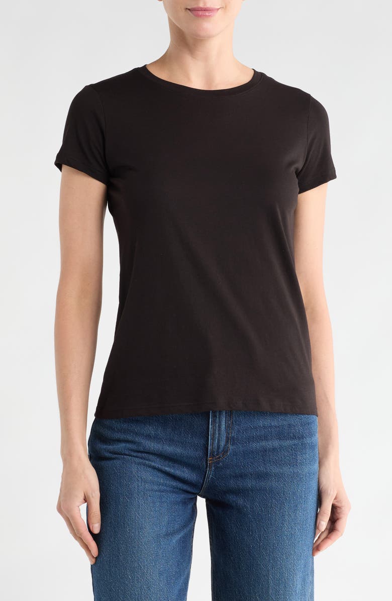 ELIE ELIE TAHARI Crewneck Pima Cotton T-Shirt, Main, color, 