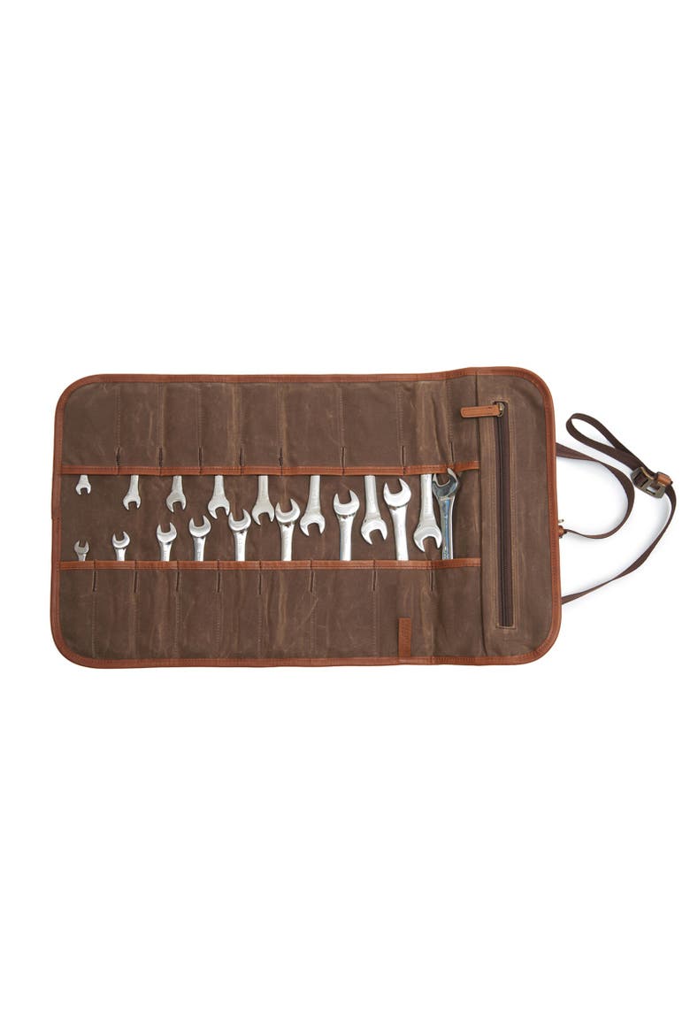 Ramsey Waxed Canvas Tool Roll, Alternate, color, Olive