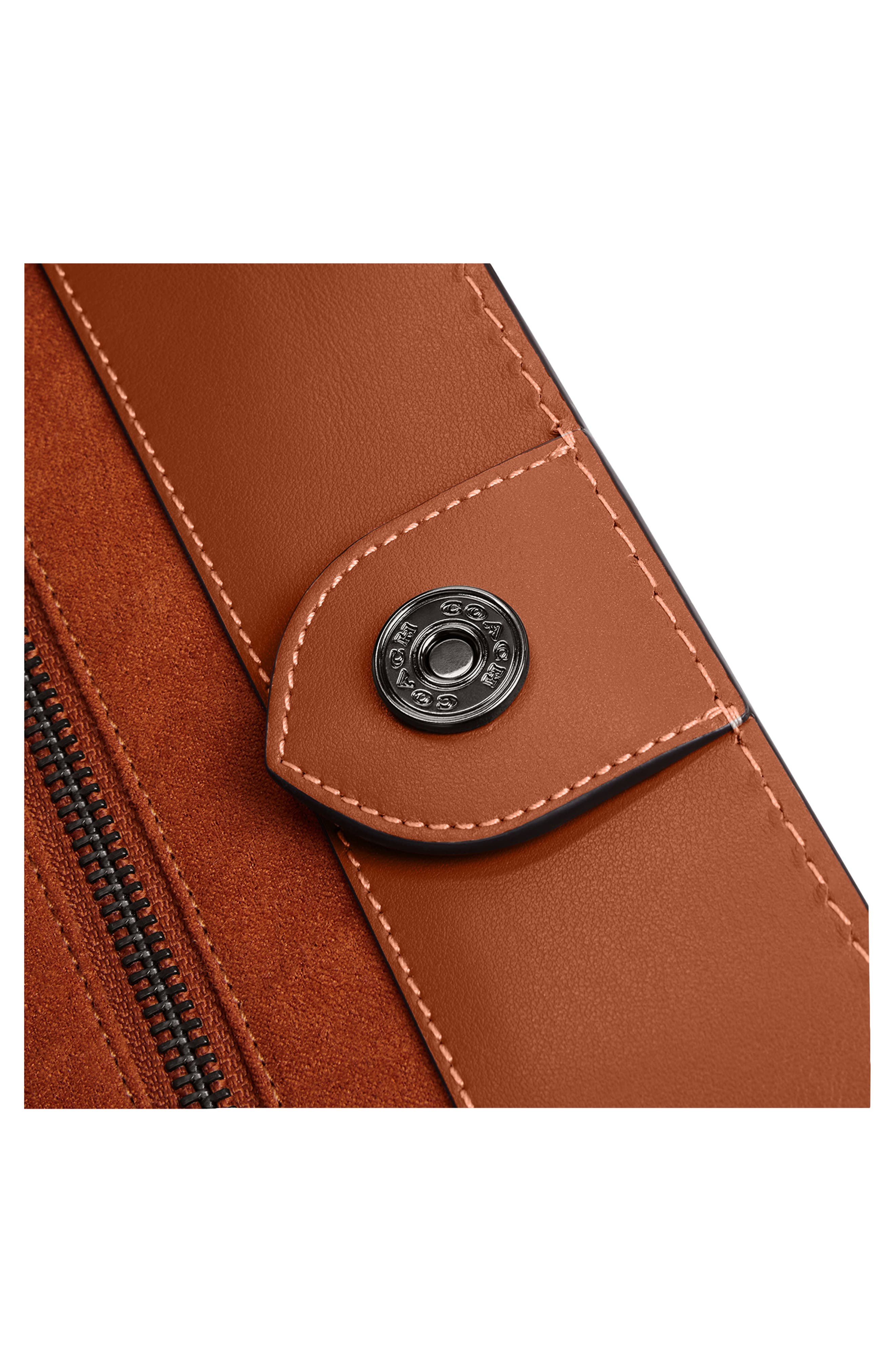 COACH Micro Signature Jacquard & Leather Field Tote, Alternate, color, 