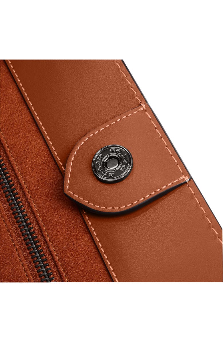 COACH Micro Signature Jacquard & Leather Field Tote, Alternate, color,