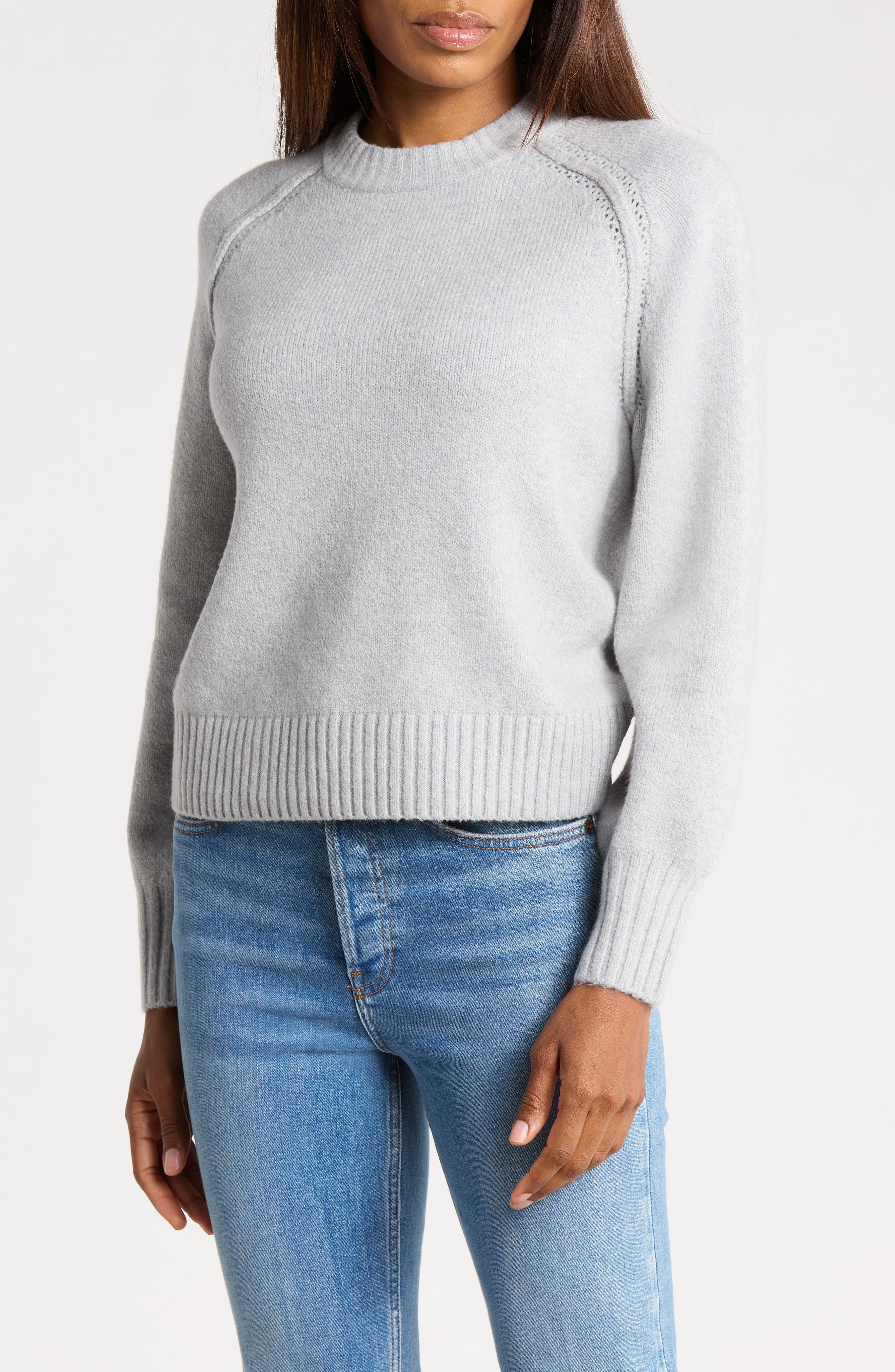 Long Sleeve Raglan Crew Sweater