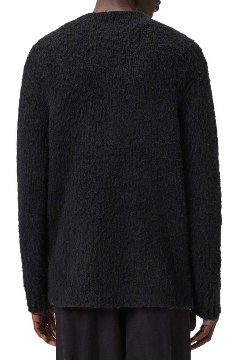 Tobie Merino Wool Blend Cardigan, Alternate, color, BLACK