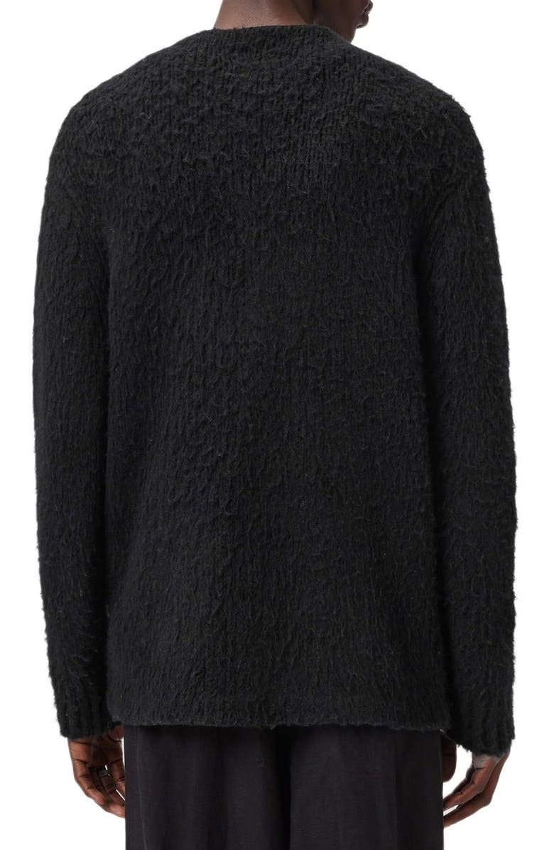 AllSaints Tobie Merino Wool Blend Cardigan, Alternate, color, Black
