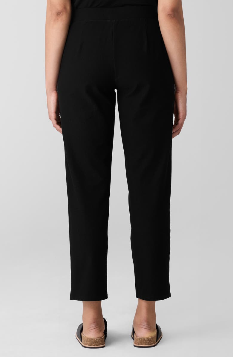 Eileen Fisher Ankle Straight Leg Stretch Pants, Alternate, color, Black