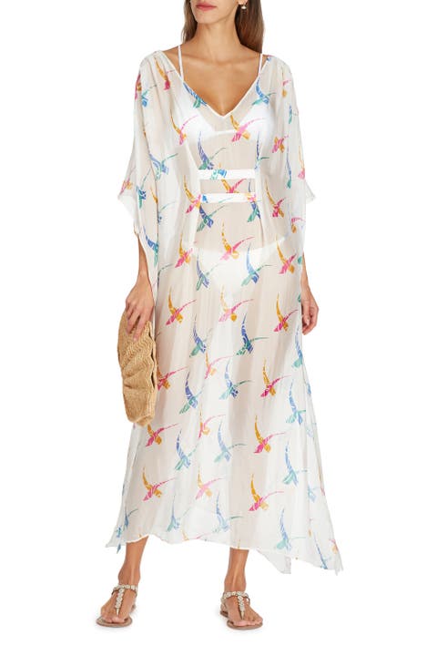 Florence Maxi Sheer Silk blend Cover-up Kaftan
