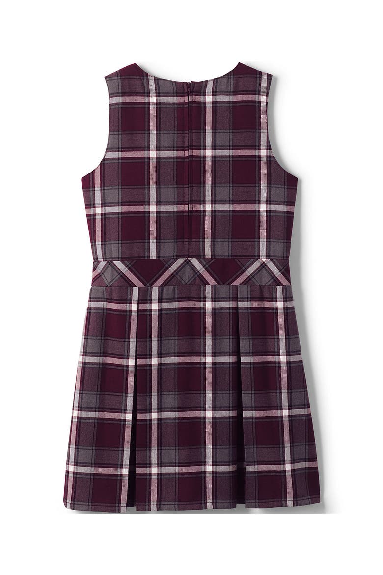 Girls Uniform Plaid Jumper, Alternate, color, Burgundy/Gray Plaid