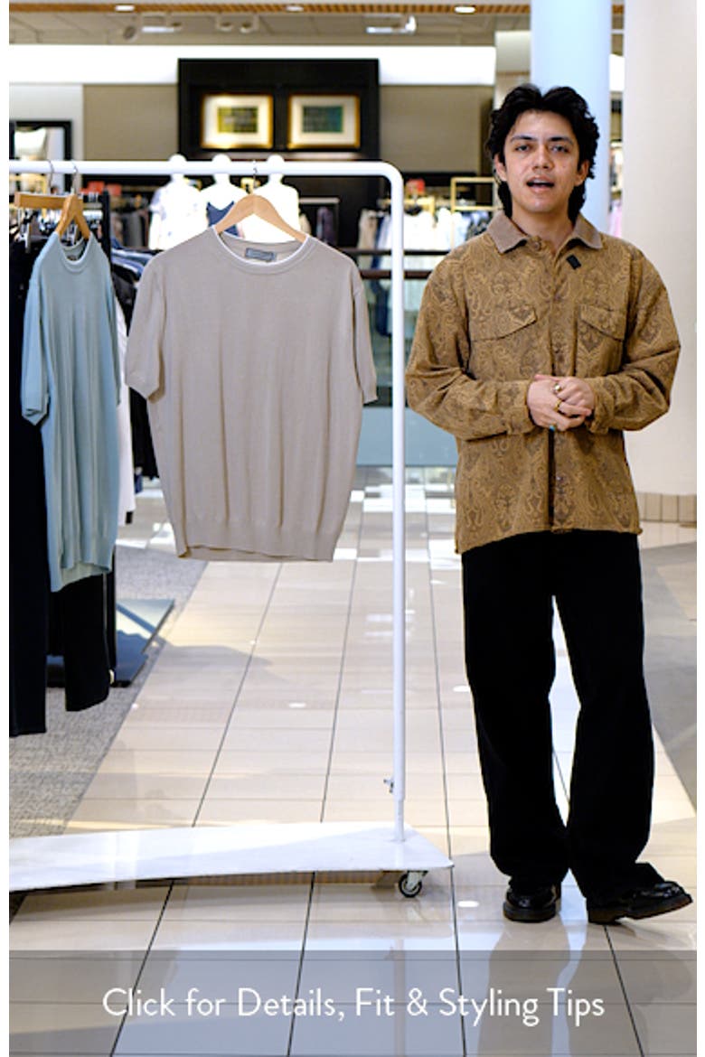 Short Sleeve Cotton Crewneck Sweater video