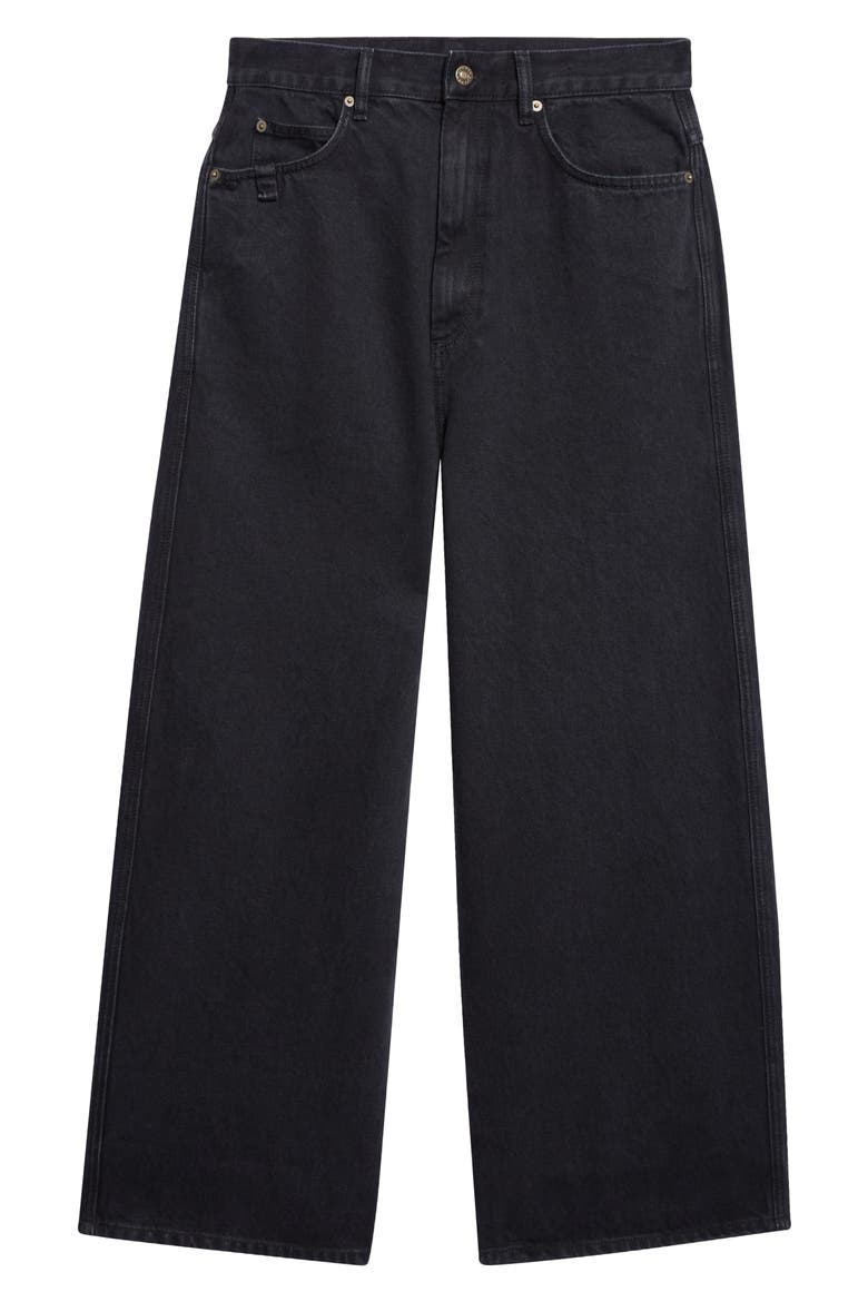 Blacklisted Blue Collar Wide Leg Jeans, Main, color, SOAKED BLACK