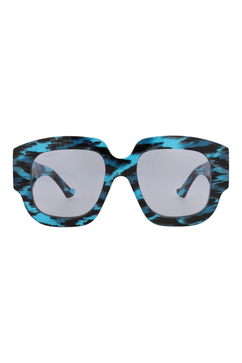 52mm Oversize Square Sunglasses, Main, color, BLACK BLACK VIOLET