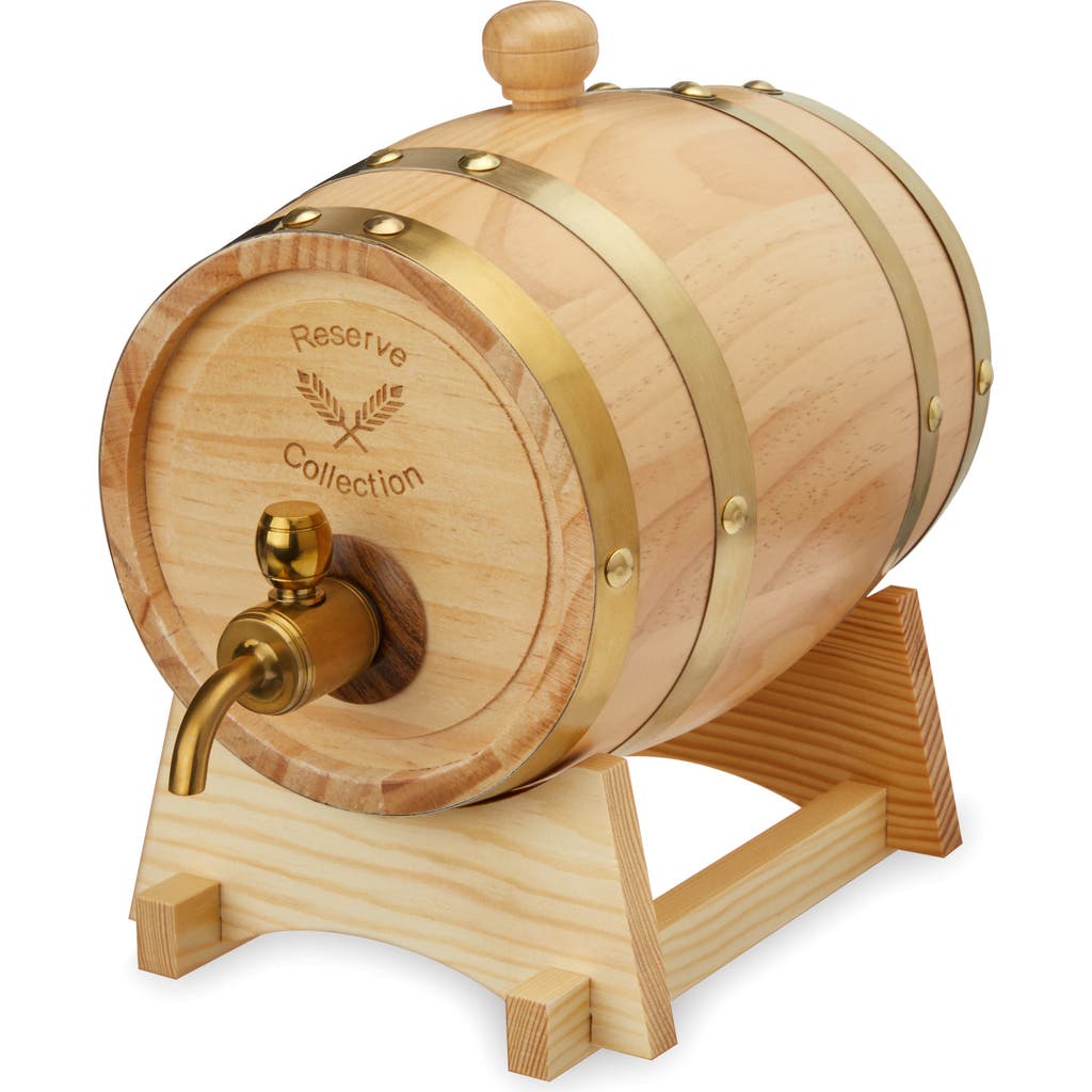 Foster & Rye Whiskey Barrel Drink Dispenser In Brown