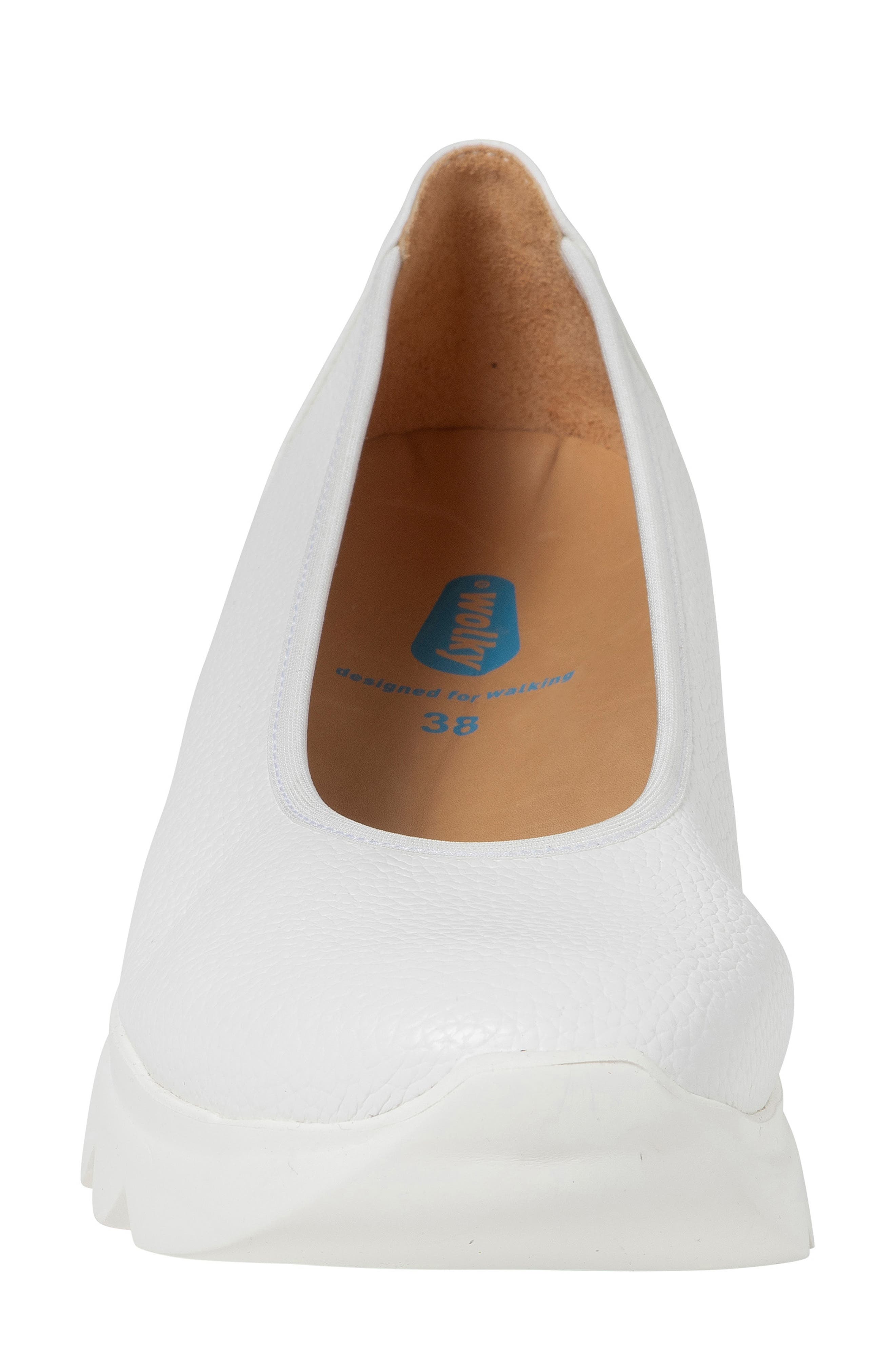 Snallerina Flat, Alternate, color, WHITE
