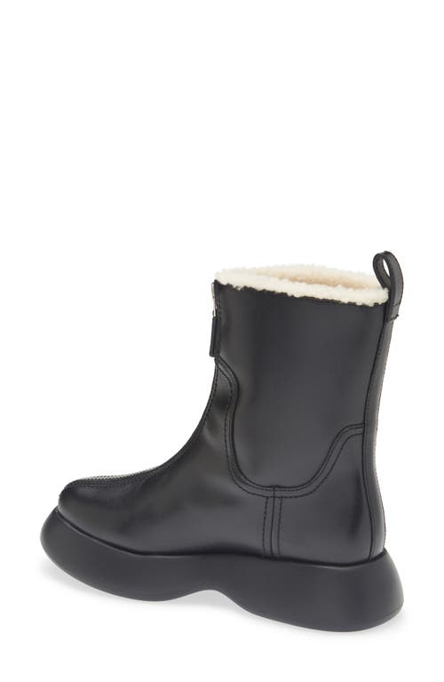 3.1 Phillip Lim Mercer Genuine Shearling Lined Zip Combat Boot In Black
