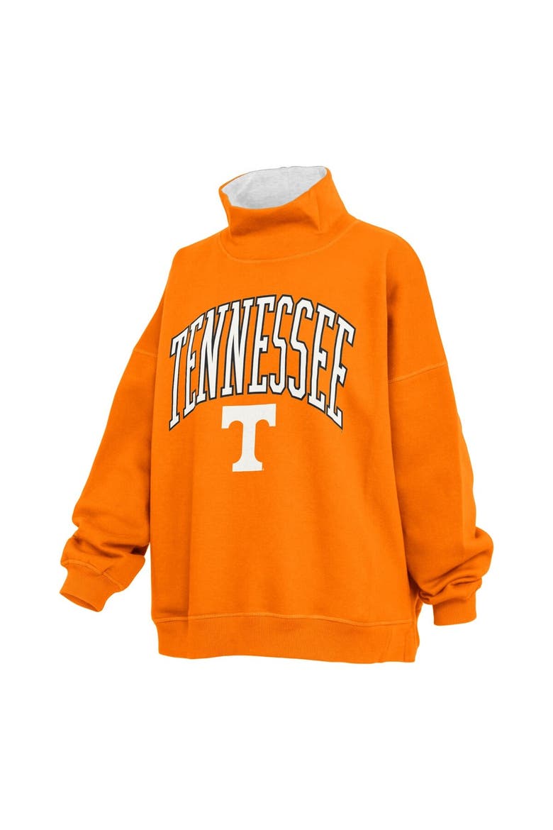 Women's Pressbox  Tennessee Orange Tennessee Volunteers Oversized Mock Neck Sweatshirt, Alternate, color, Tennessee Orange