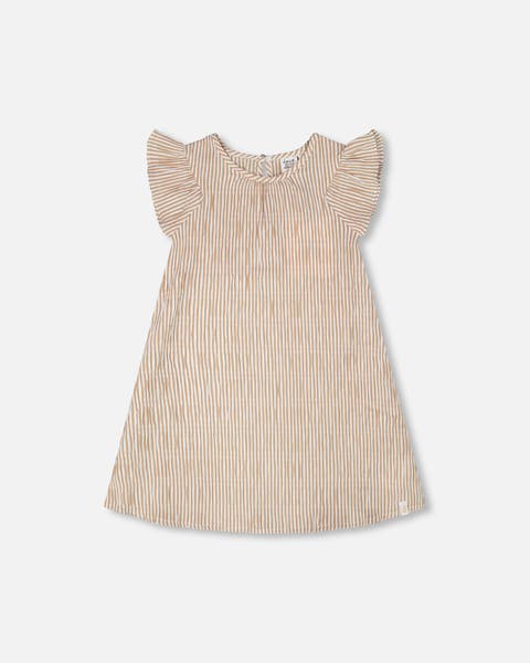 Short Sleeve Striped Flared Dress (Toddler, Little Kid & Big Kid)