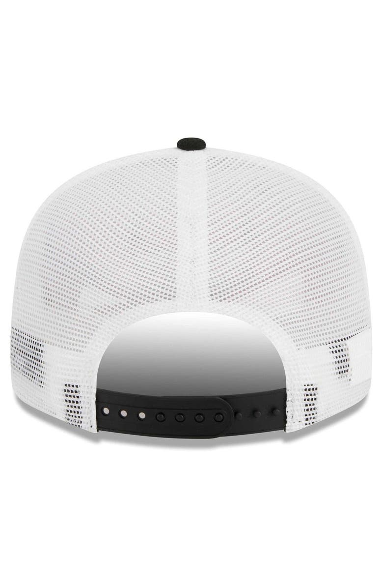 New Era Men's New Era Black/White Brooklyn Nets Tear Trucker 9FIFTY Adjustable Hat, Alternate, color, Black