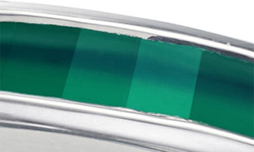 Monica Vinader Baja Green Onyx Ring In Silver