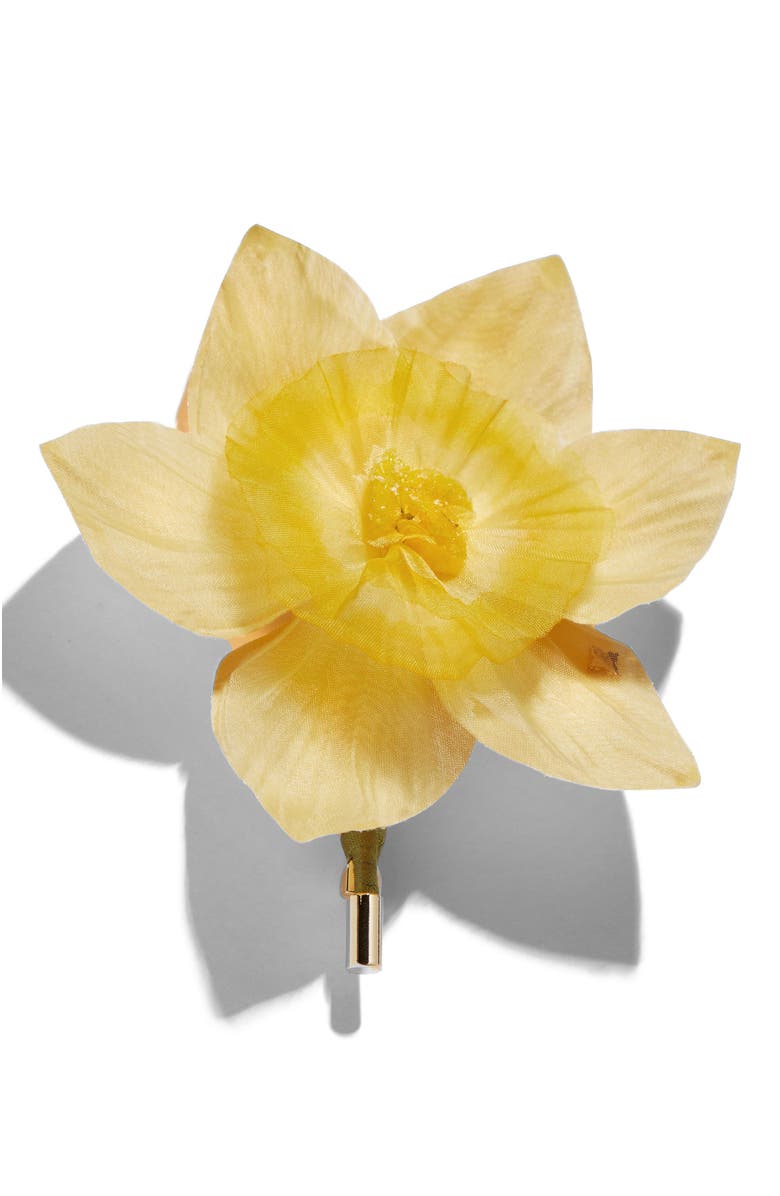 Helena Simon The Daffodil Floral Brooch, Alternate, color, Yellow