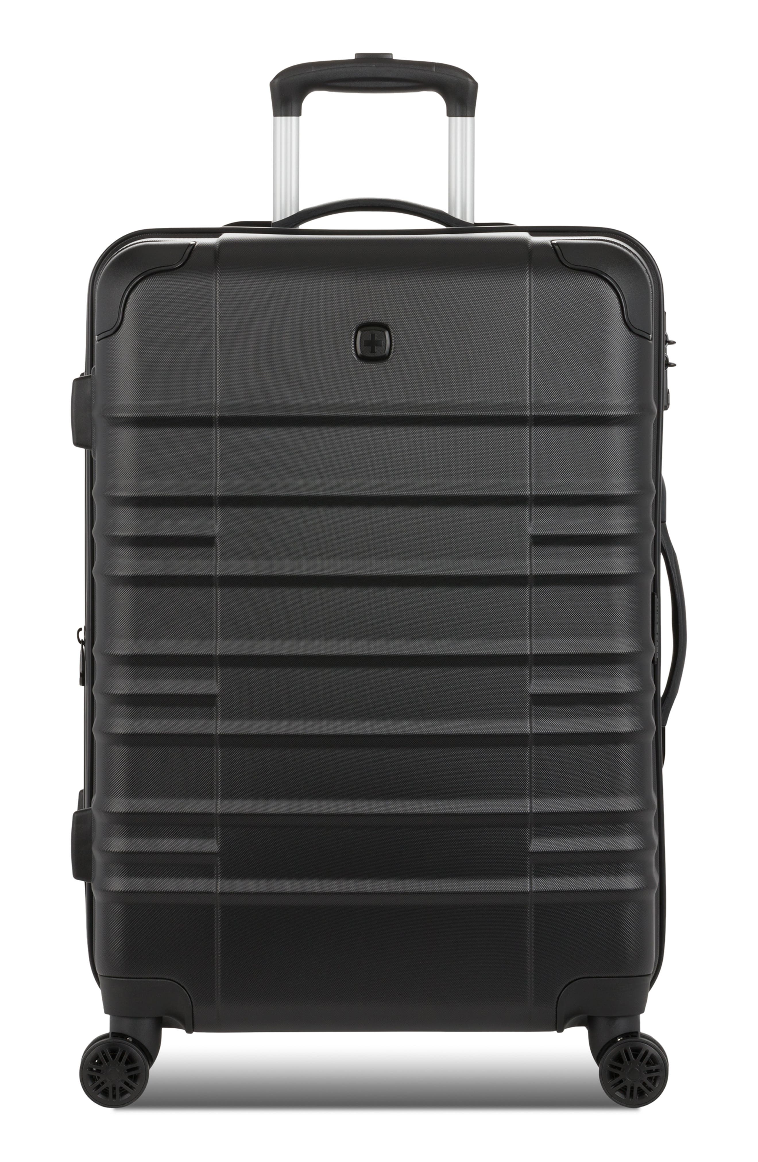SWISSGEAR 24-Inch Hardside Spinner Carry-On Suitcase, Alternate, color, Black