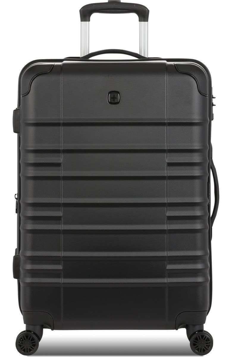 SWISSGEAR 24-Inch Hardside Spinner Carry-On Suitcase, Alternate, color, Black
