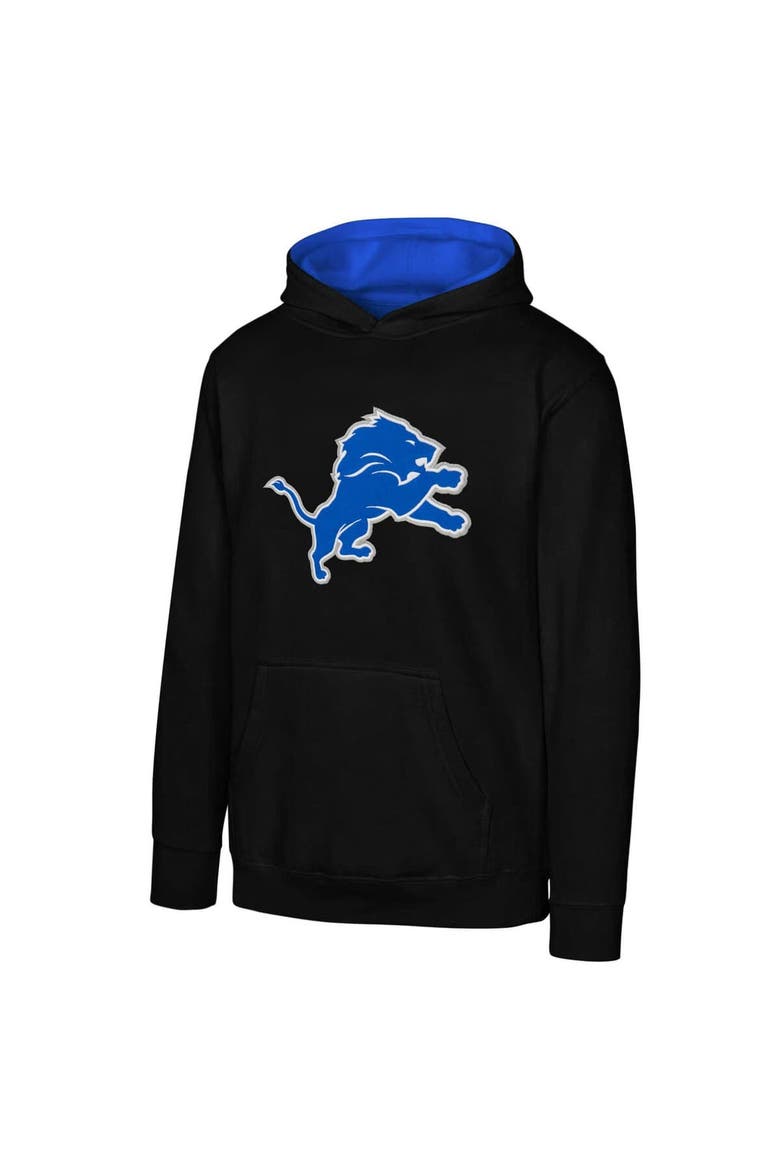 Youth Black Detroit Lions Prime Pullover Hoodie, Main, color, Black