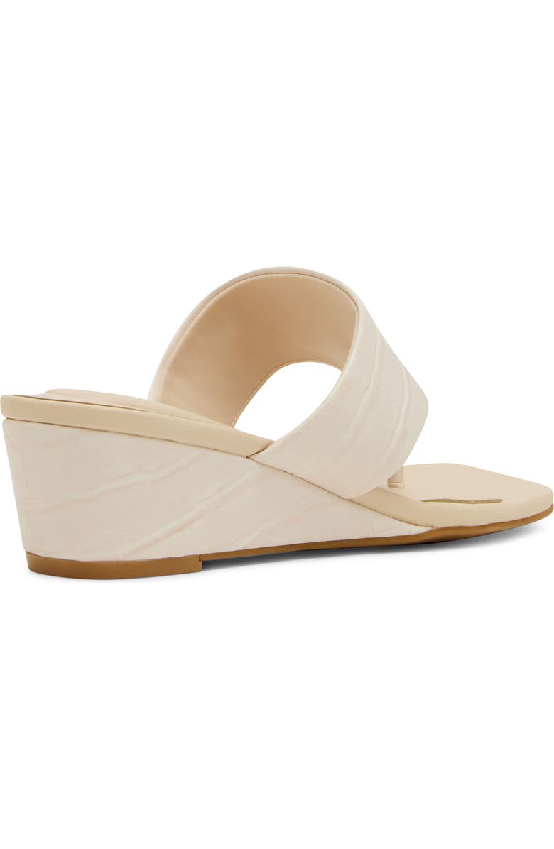 Anne Klein Willing Wedge Sandal, Alternate, color, Bone Croco