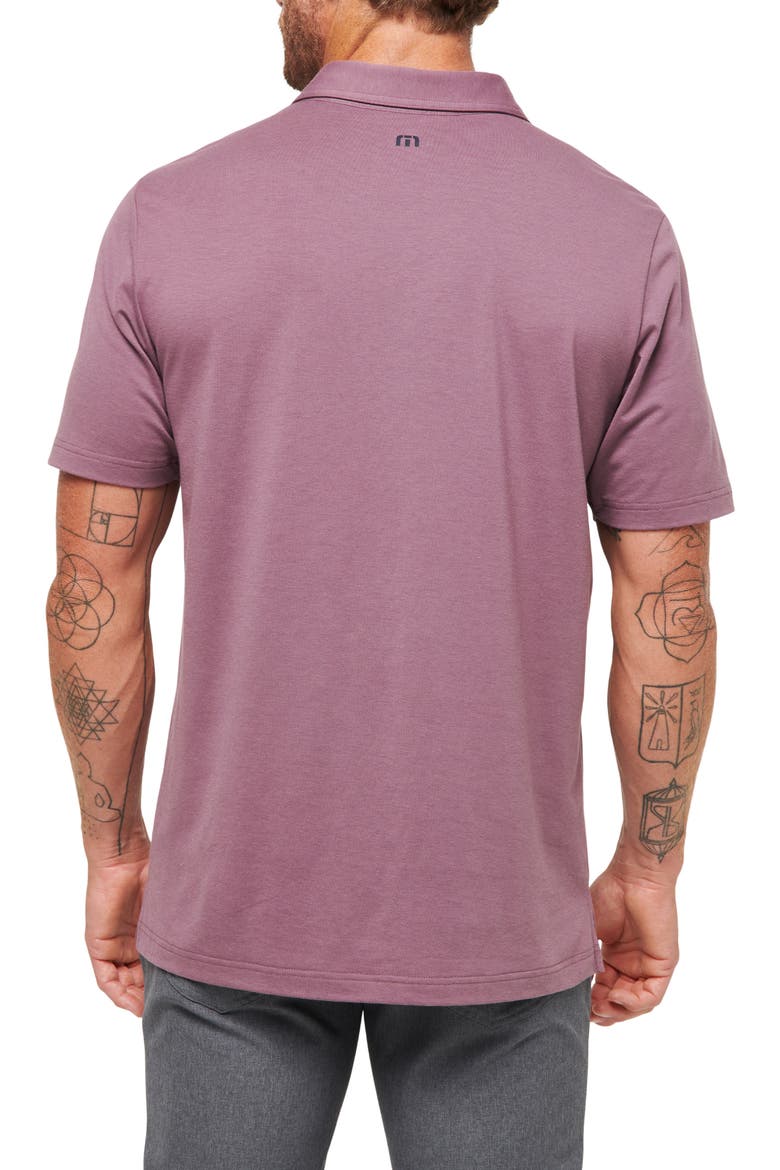The Heather Localism Leaf Stripe Golf Polo, Alternate, color, FLINT